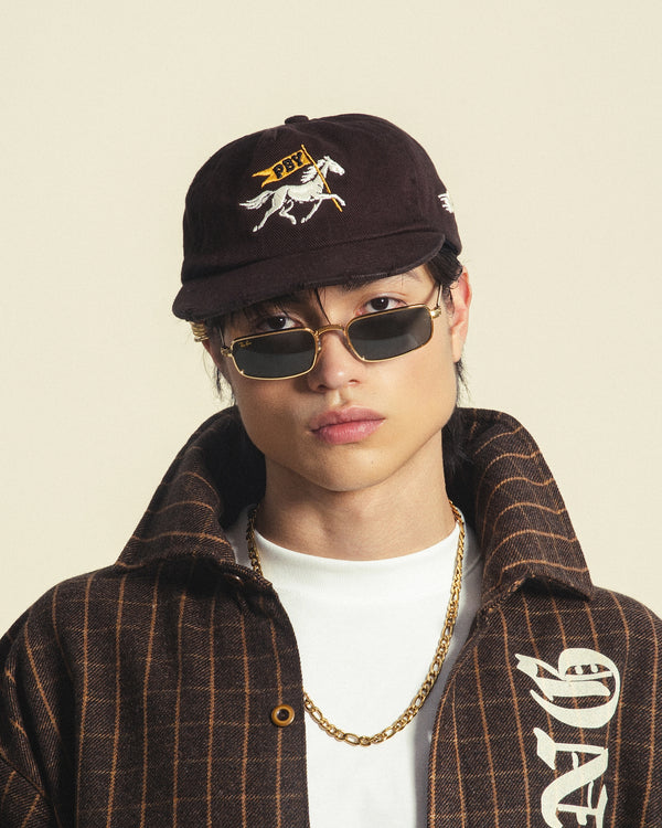 GORRA DENIM CABALLO CAFE