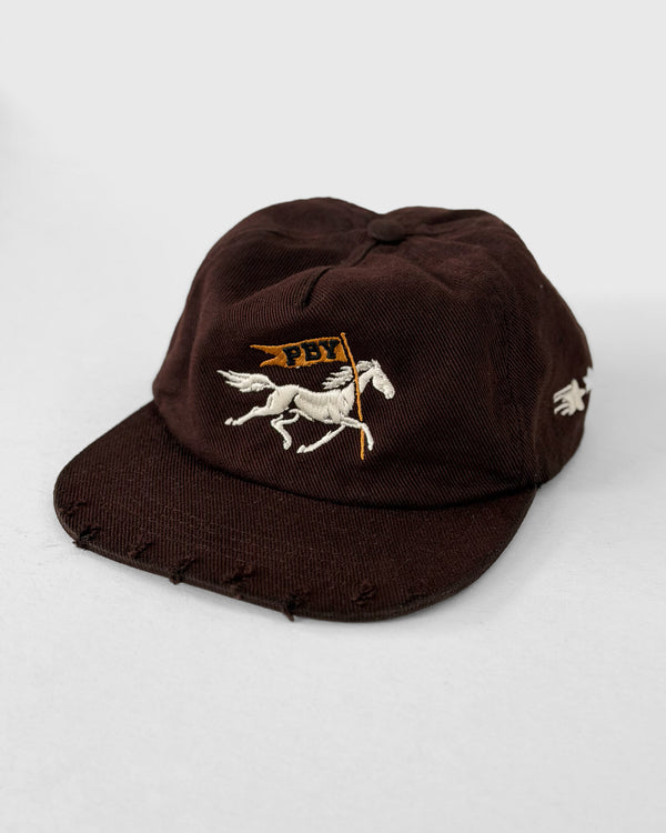 GORRA DENIM CABALLO CAFE