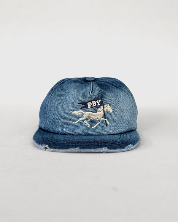 GORRA DENIM CABALLO AZUL