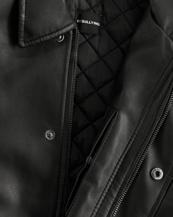 CHAQUETA NEGRA CUERO