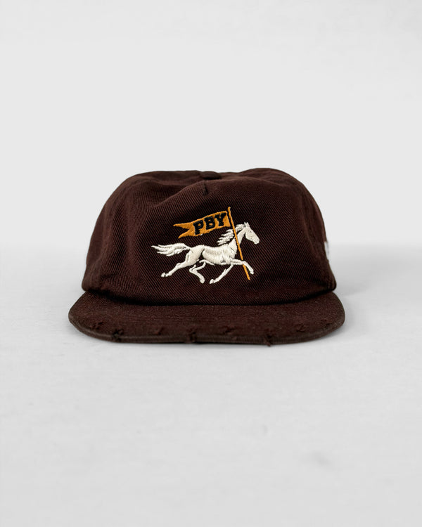 GORRA DENIM CABALLO CAFE