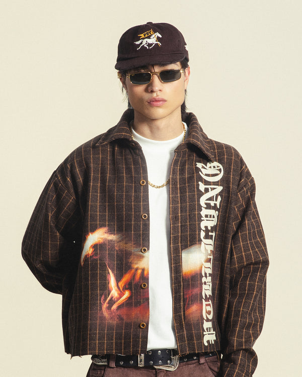 GORRA DENIM CABALLO CAFE