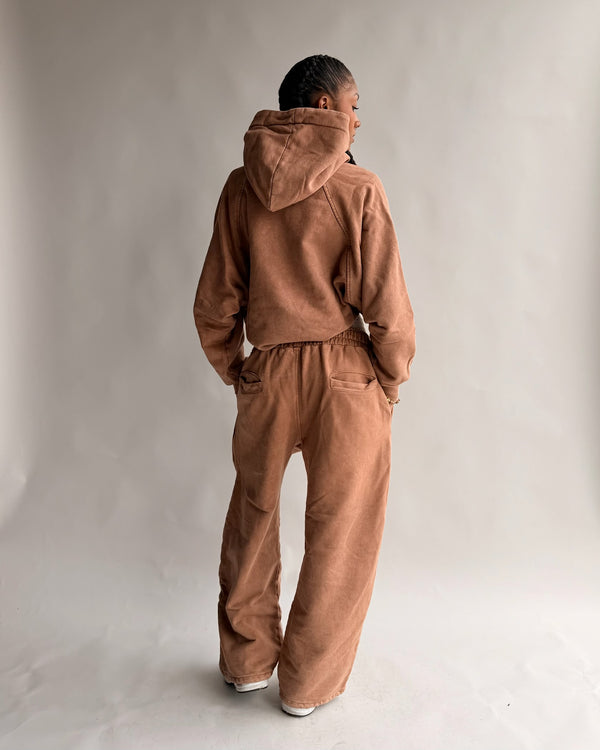 SET HOODIE + JOGGER STAR GANG CAFÉ MUJER
