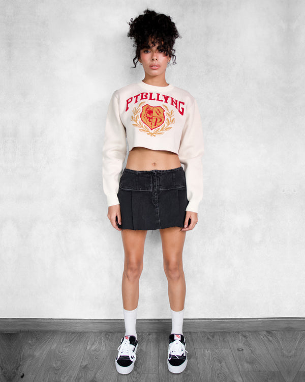 KNIT CREWNECK PITBULLYING GOLDEN - CREAM