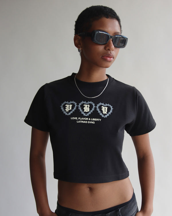 Baby tee negra