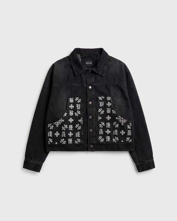 DENIM JACKET BLACK MONOGRAM