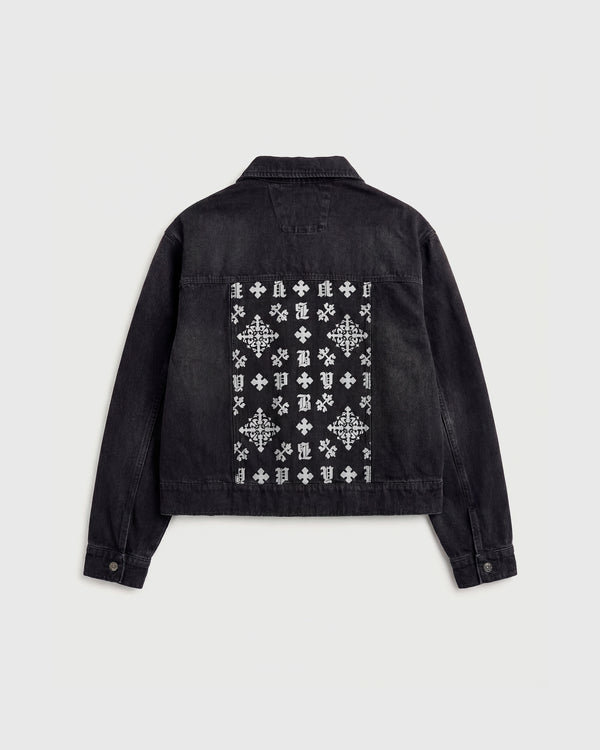 DENIM JACKET BLACK MONOGRAM
