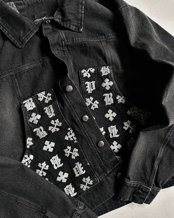 DENIM JACKET BLACK MONOGRAM