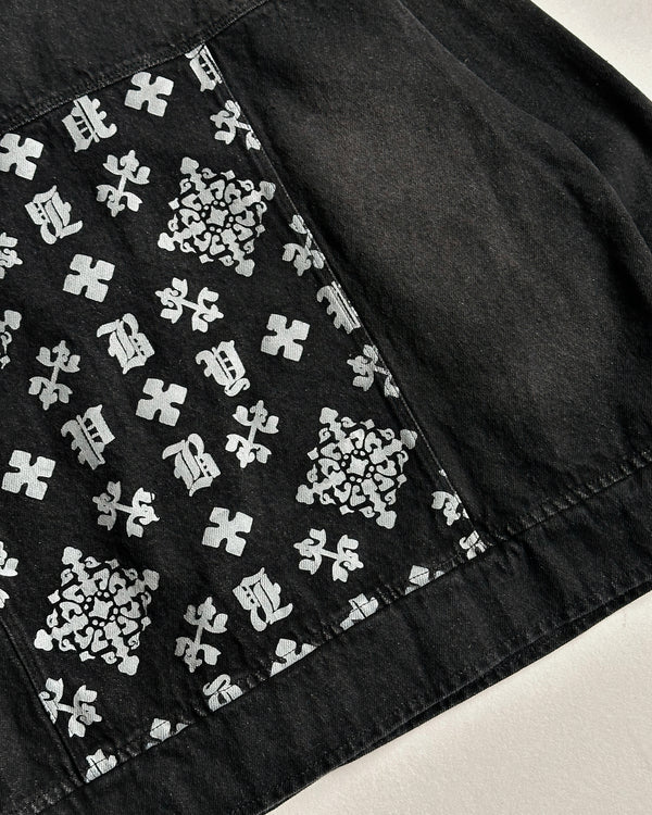 DENIM JACKET BLACK MONOGRAM