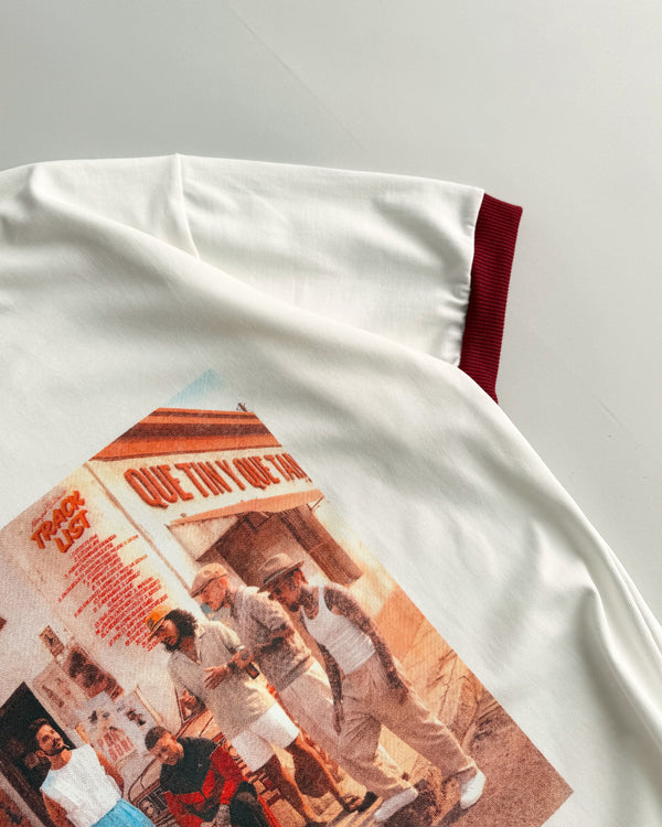 Camiseta Blanca Slim Fit Ft Nanpa Básico - Que Tin y Que Tan