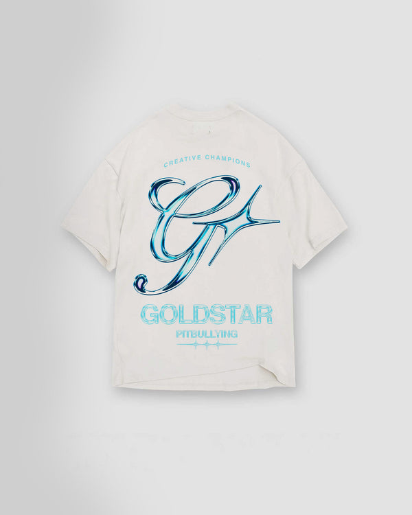 Camiseta cromada blanca GoldStar - Pitbullying