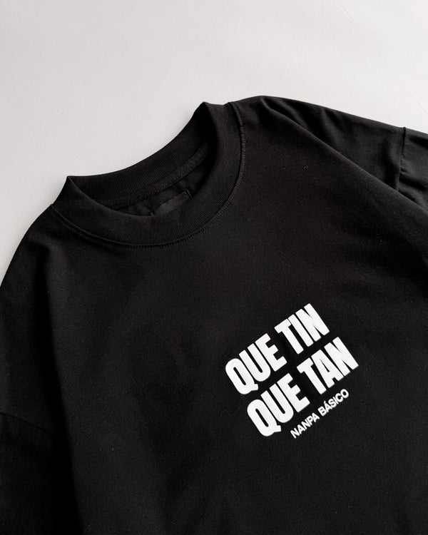 Camiseta Negra Virgen Ft Nanpa Básico - Que Tin y Que Tan