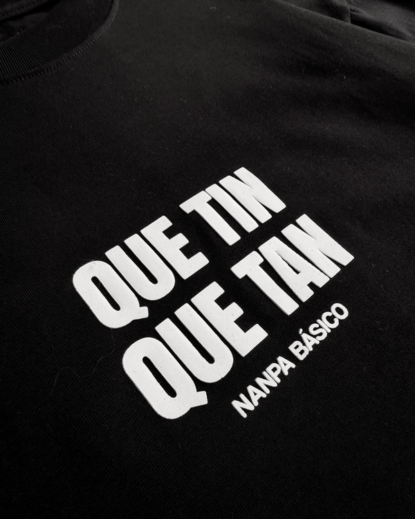 Camiseta Negra Virgen Ft Nanpa Básico - Que Tin y Que Tan