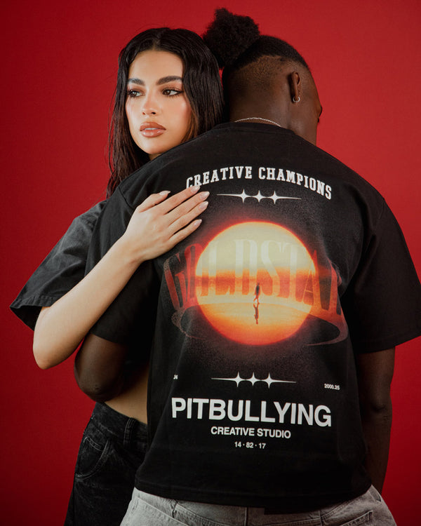 Camiseta negra GoldStar - Pitbullying