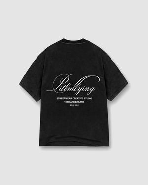 Camiseta básica aniversario vintage Pitbullying - Edición limitada