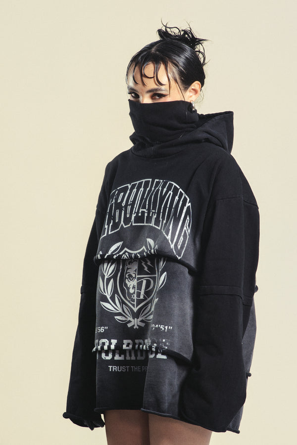 HOODIE LAYERS MASK PITBULLYING MUJER