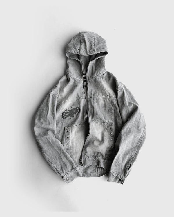 Denim Zip Saints Gris