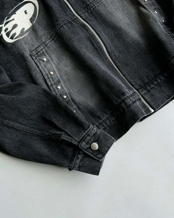 Denim Zip Saints Dirty Black