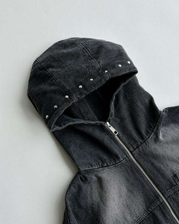 Denim Zip Saints Dirty Black