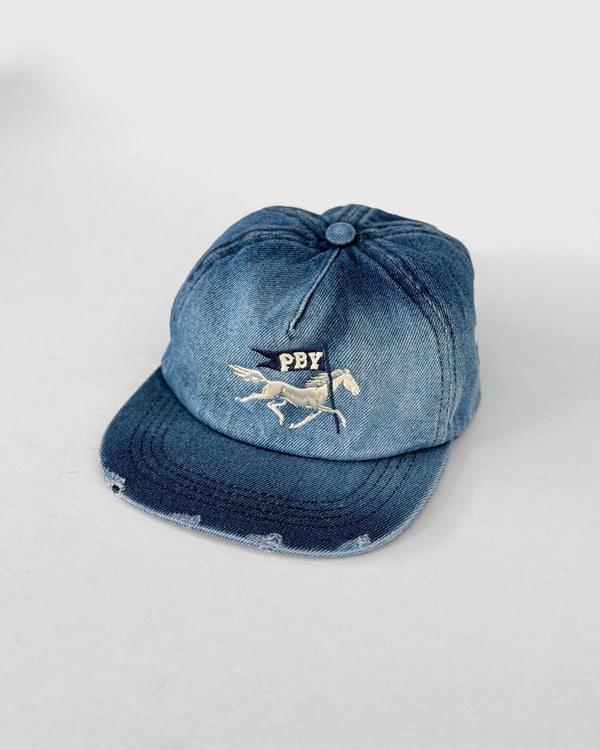 GORRA DENIM CABALLO AZUL