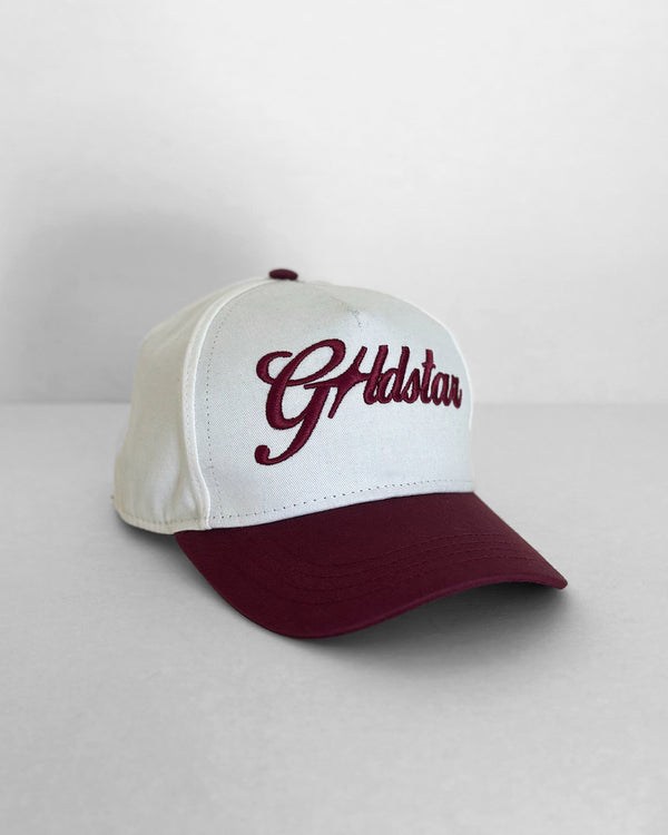 Gorra GoldStar Blanca Vinotinto Pitbullying