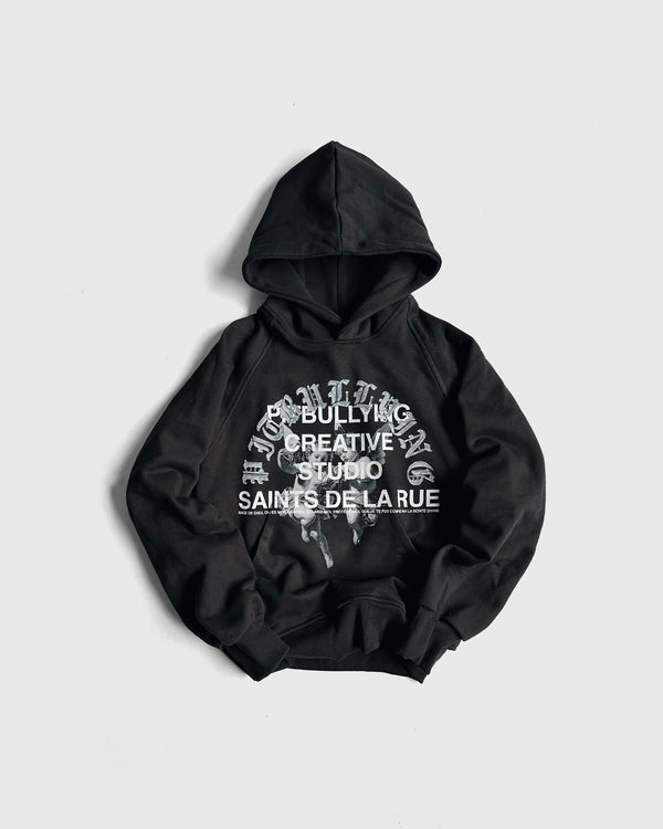 HOODIE / SAINTS DE LA RUE (SOLID BLACK)