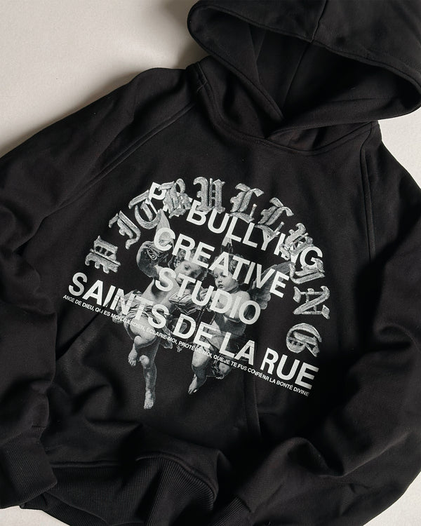 HOODIE / SAINTS DE LA RUE (SOLID BLACK)