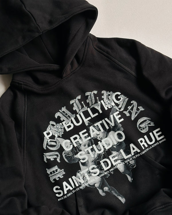 HOODIE / SAINTS DE LA RUE (SOLID BLACK)