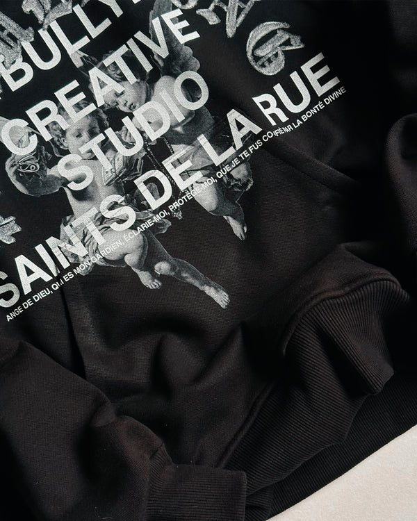 HOODIE / SAINTS DE LA RUE (SOLID BLACK)