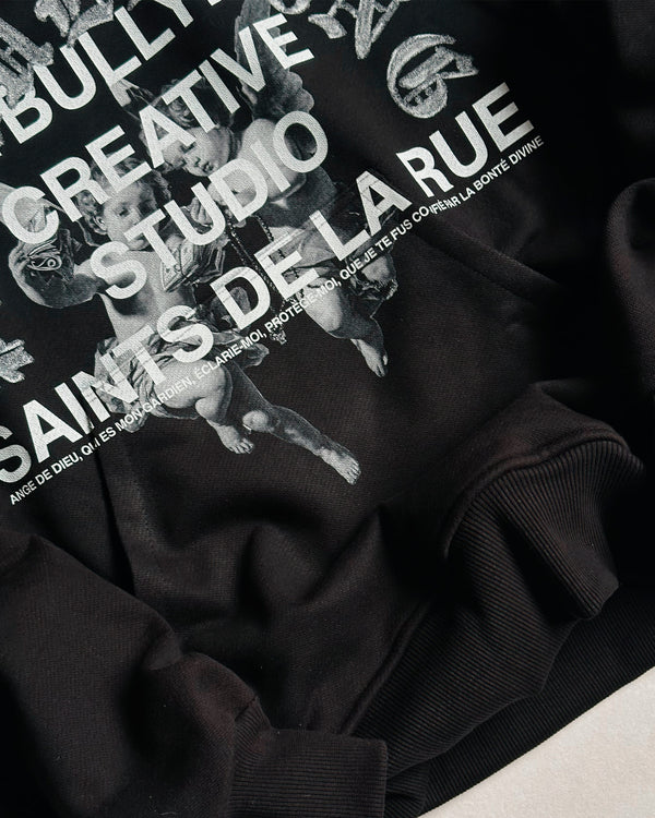 Hoodie Pitbullying Negro Saints De La Rue