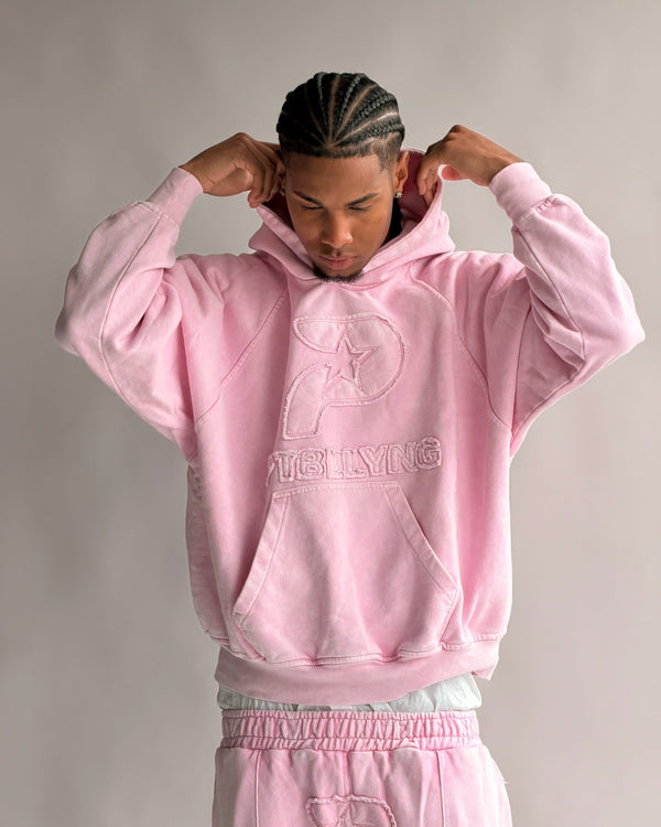 HOODIE STAR GANG ROSA
