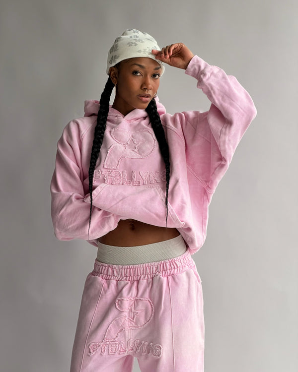 HOODIE STAR GANG ROSA MUJER