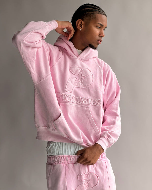 HOODIE STAR GANG ROSA