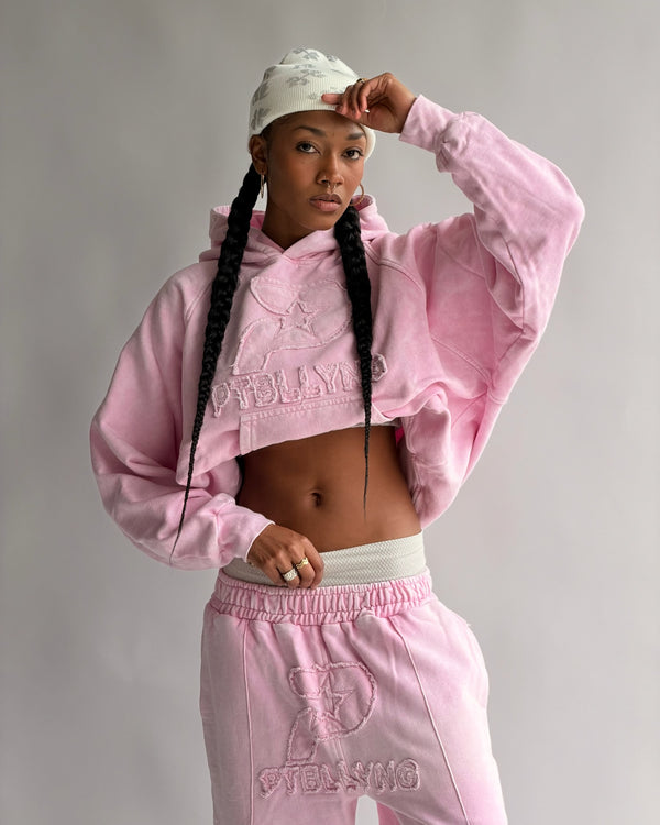 HOODIE STAR GANG ROSA MUJER