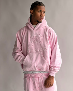 HOODIE STAR GANG ROSA
