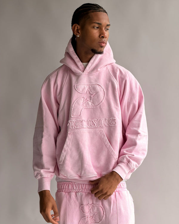 HOODIE STAR GANG ROSA