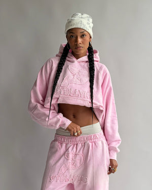 HOODIE STAR GANG ROSA MUJER