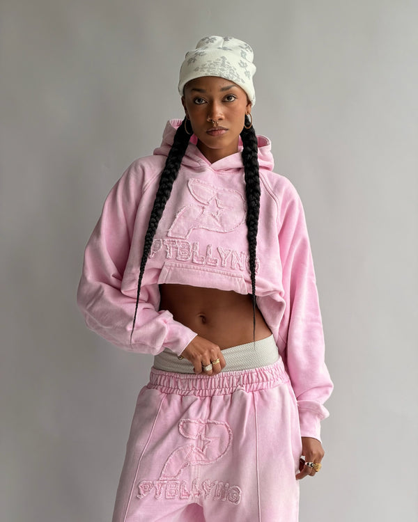 HOODIE STAR GANG ROSA MUJER