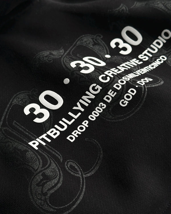 Hoodie Crop Negro 30:30