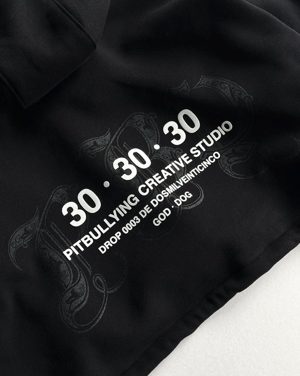 Hoodie Crop Negro 30:30