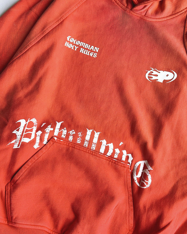 Pitbullying Flame Hoodie Rojo
