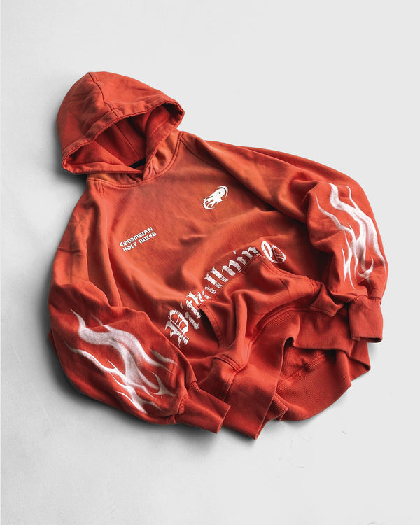 Pitbullying Flame Hoodie Rojo