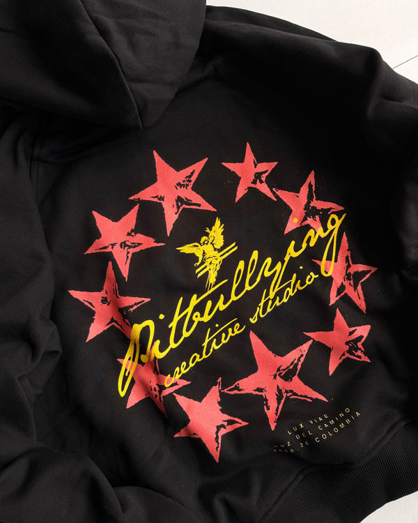 Hoodie Oversize Negro Star Angel