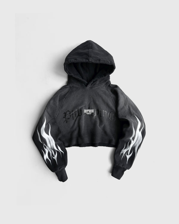 Hoodie Crop Negro