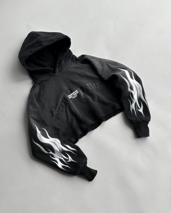 Hoodie Crop Negro