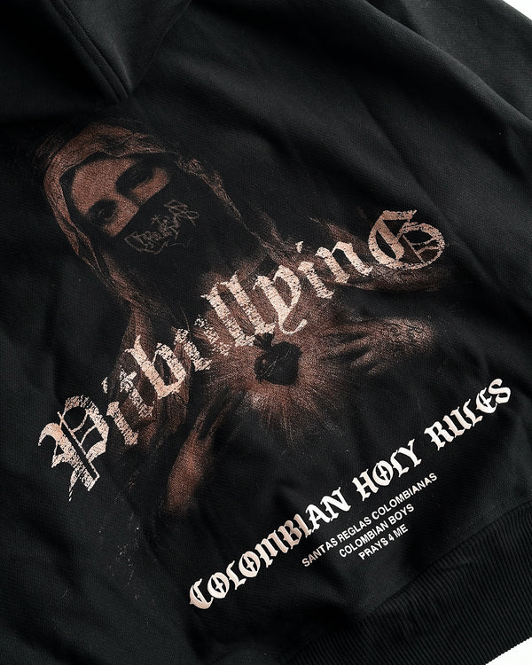 Sagrado Corazón Hoodie Negro