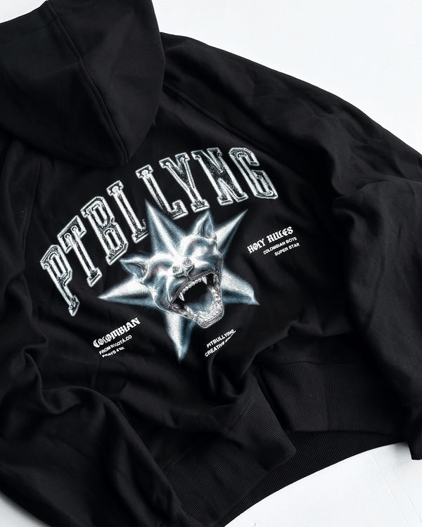 Super Star Pitbullying Hoodie Negro