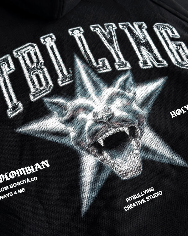 Super Star Pitbullying Hoodie Negro