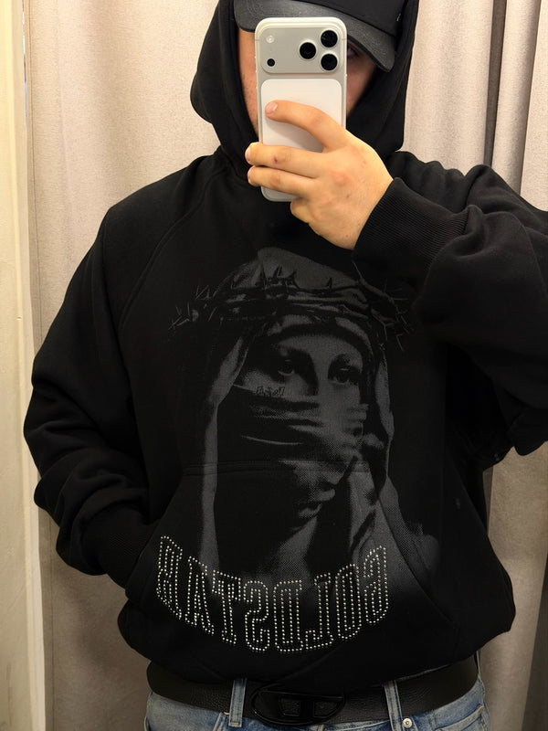 HOODIE OVERSIZE GOLD STAR NEGRO