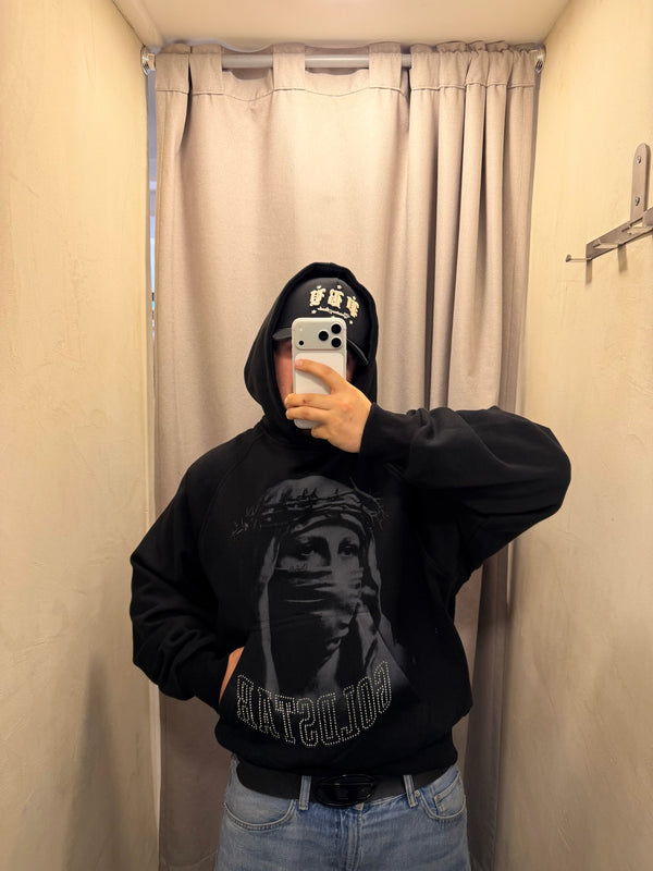 HOODIE OVERSIZE GOLD STAR NEGRO